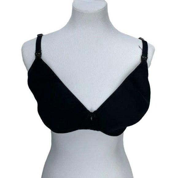 Pip & Vine Rosie Pope Maternity Black Nursing Bra Size‎ 40DD - Picture 1 of 9